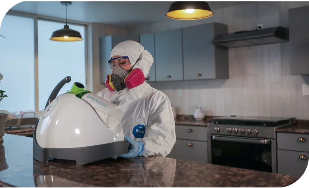 dezinfecție în bucătărie cu Nocospray
